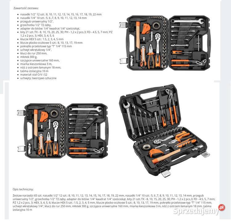 Zestaw narzędzi Neo Tools 65 elementów gwarancja Dęblin sprzedam