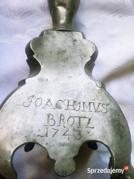 Podstawa do lichtarza cyna 1743 Nowa Sól