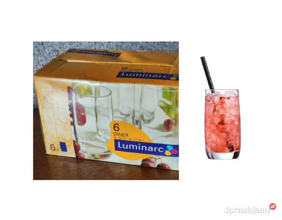 komplet szklanek Luminarc NOWE 6 sztuk drink inny kolor Kielce