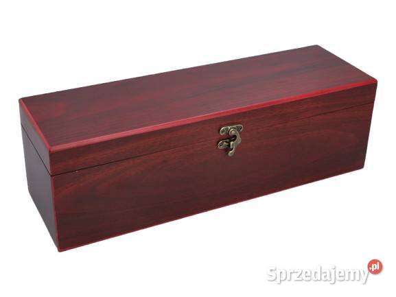 Drewniana Skrzynka na Wino z Akcesoriami Ostrowy nad Okszą