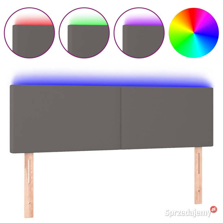 Zagłówek do łóżka z LED szary 144x5x7888 Warszawa sprzedam