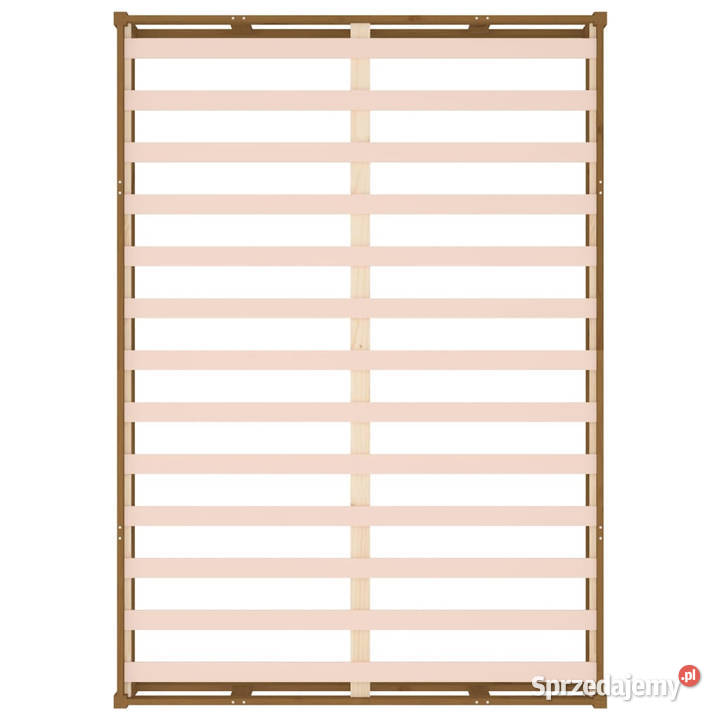 Rama łóżka miodowy brąz lite drewno 120 x 200