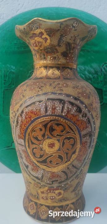 DUŻY WAZON ZDOBIONY TECHNIKĄ MORIAGE wys255 sprzedam