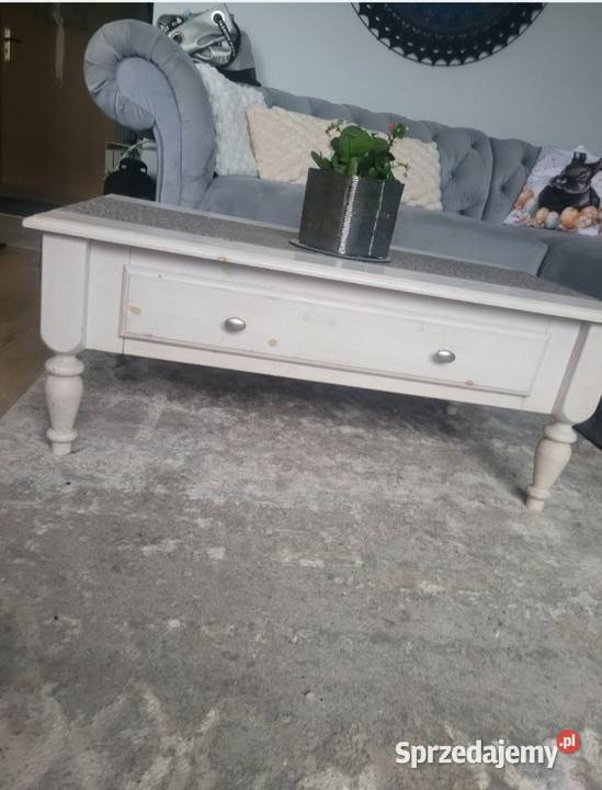 Ława stolik glamour z szufladą 40cm Legnica