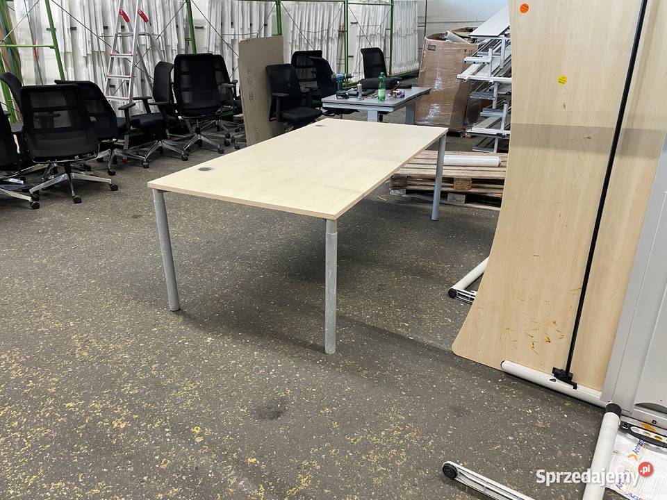 Duże biurko Hali s110 200x100 jasna sosna Biuro Katowice sprzedam