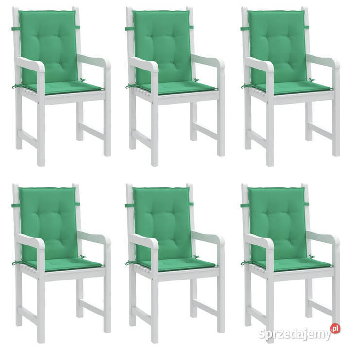 Poduszki na krzesła ogrodowe 6 zielone 100x50x3 mazowieckie