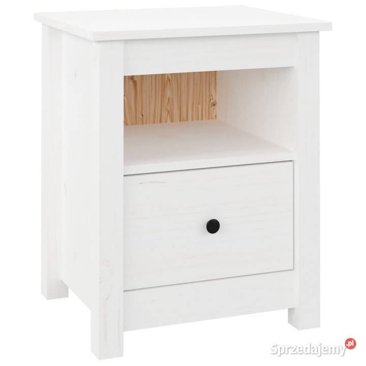 Szafki nocne 2 białe 40x35x49 lite drewno Nocne mazowieckie Warszawa