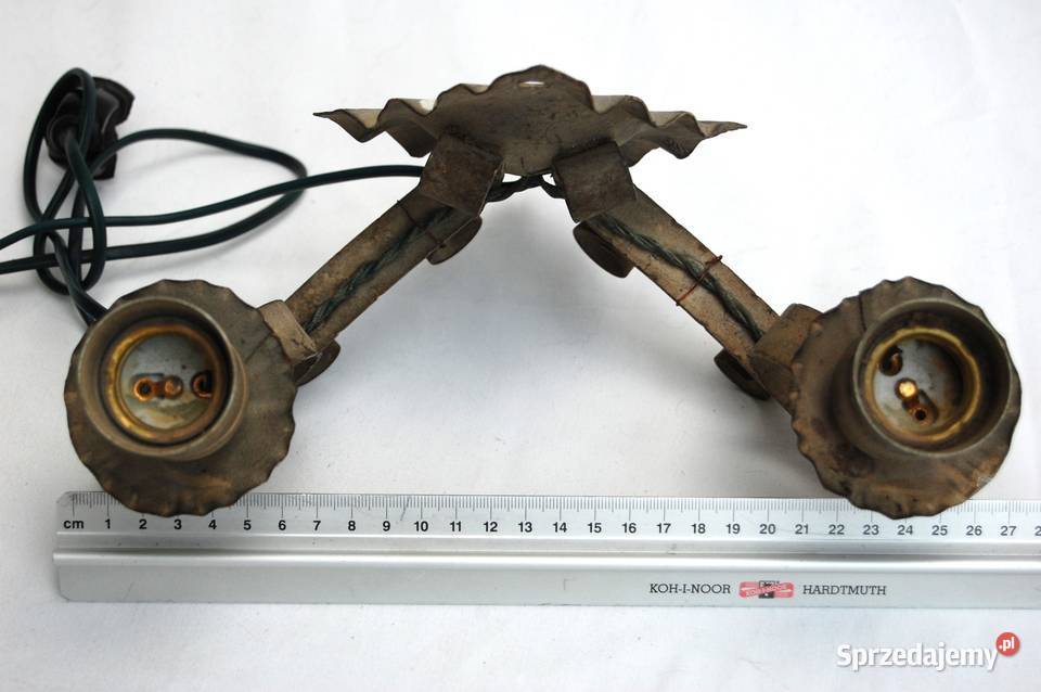 Stary kinkiet dwuramienny metalowy kuty lubelskie Lublin sprzedam