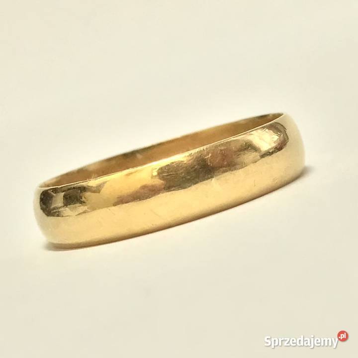 Złota OBRĄCZKA damska 750 18K Jerusalem PIĘKNA