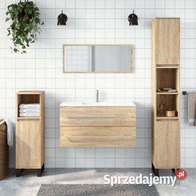vidaXL Szafka łazienkowa z lustrem dąb sonoma Warszawa