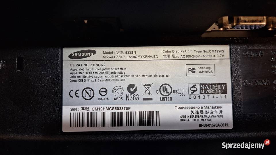 Monitor SAMSUNG 933SN Legionowo