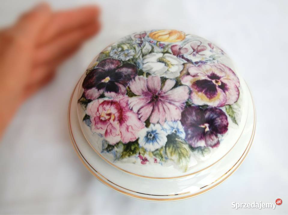 Bombonierka szkatułka porcelana Ćmielów vintage lubelskie Lublin