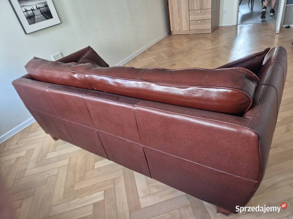 Elegancka sofa skórzana PREMIUM 205 Skóra 80cm pomorskie Gdynia