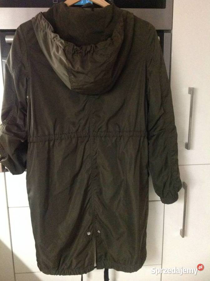 Cienka Kurtka Parka Khaki Damska BERSHKA XS Nowa Sól