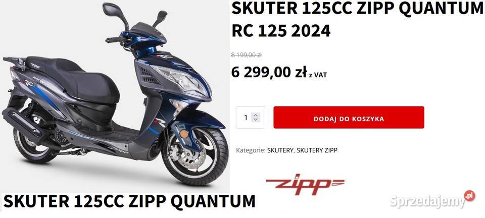 DUZY 125 Quantum RC Zarejestrowany 1wła ZAMIANA Poznań sprzedam
