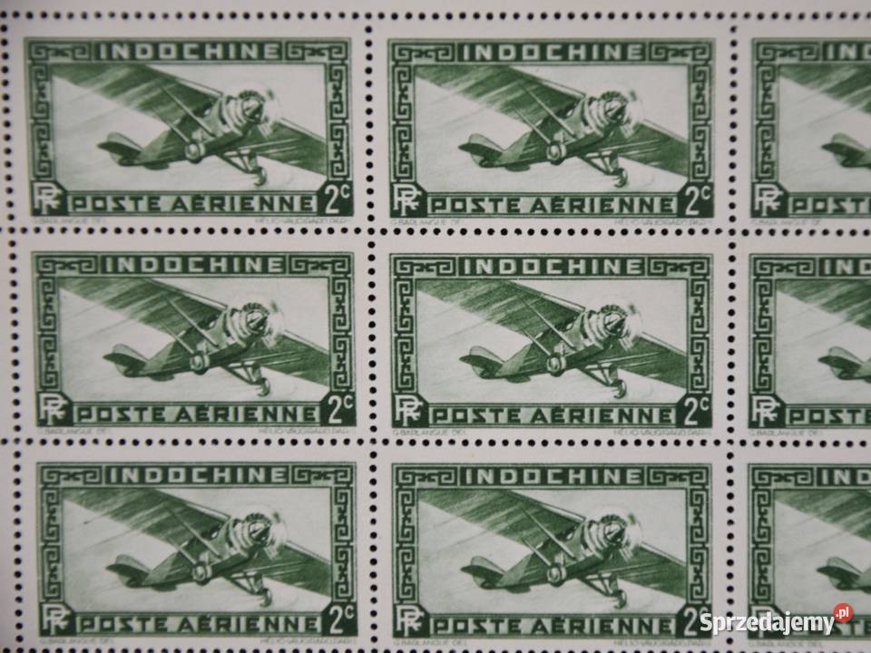 Znaczek kolonialny Poczta lotnicza Indochiny Bronisze