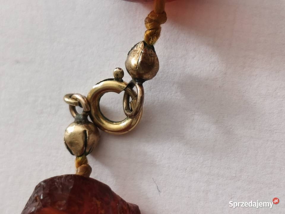 Naszyjnik bursztyn surowy Vintage Białystok