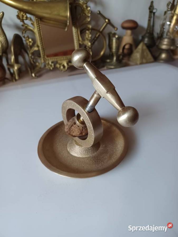 Mosiężny dziadek do orzechów śruba Pozostałe Poznań
