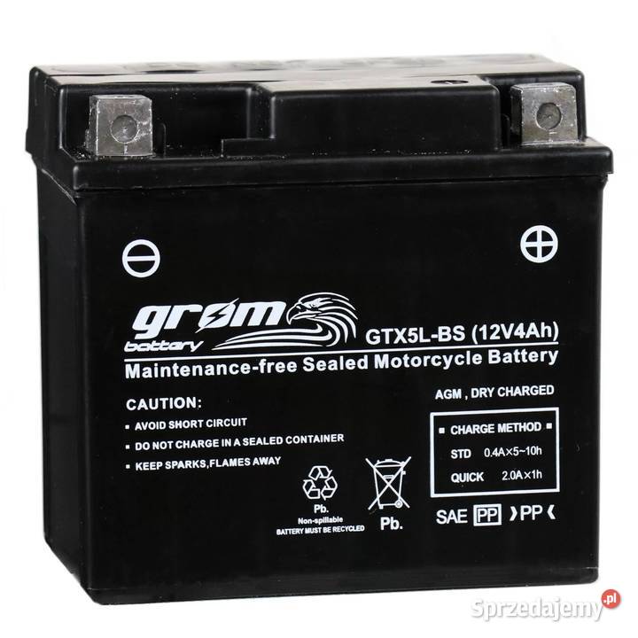 Akumulator motocyklowy GROM GTX5LBS YTX5LBS 12V Toruń sprzedam