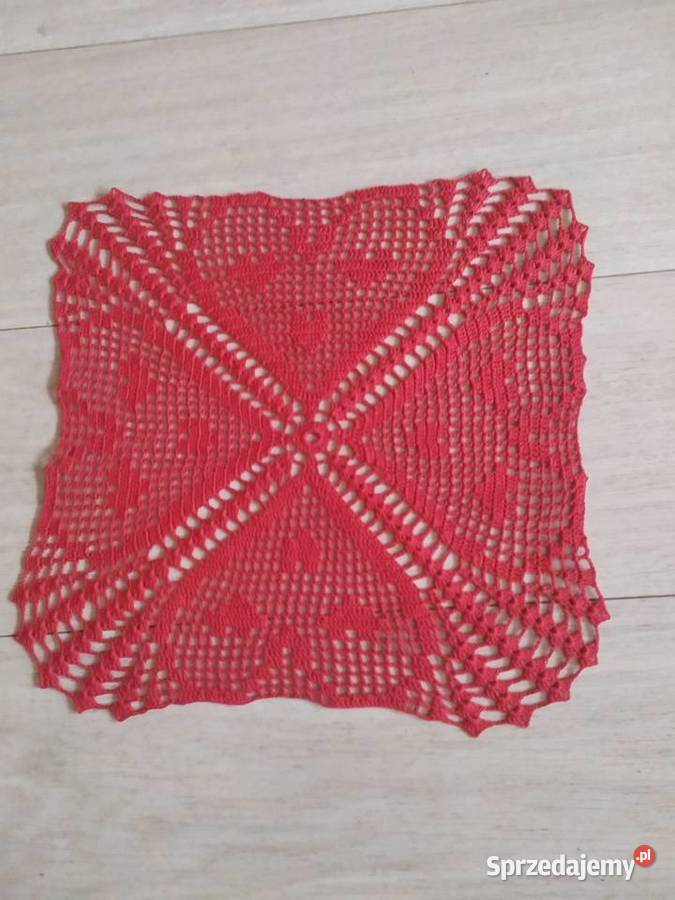 Serwetka szydełkowa odcienie czerwieni Częstochowa
