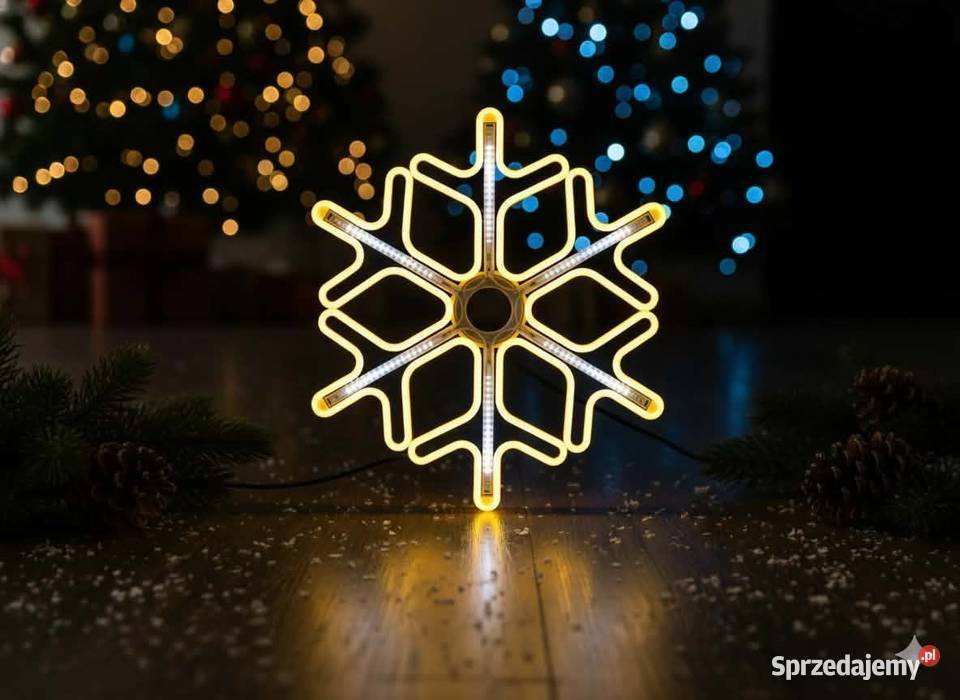 89 Świąteczna Ozdoba Śnieżynka 60 Neon LED
