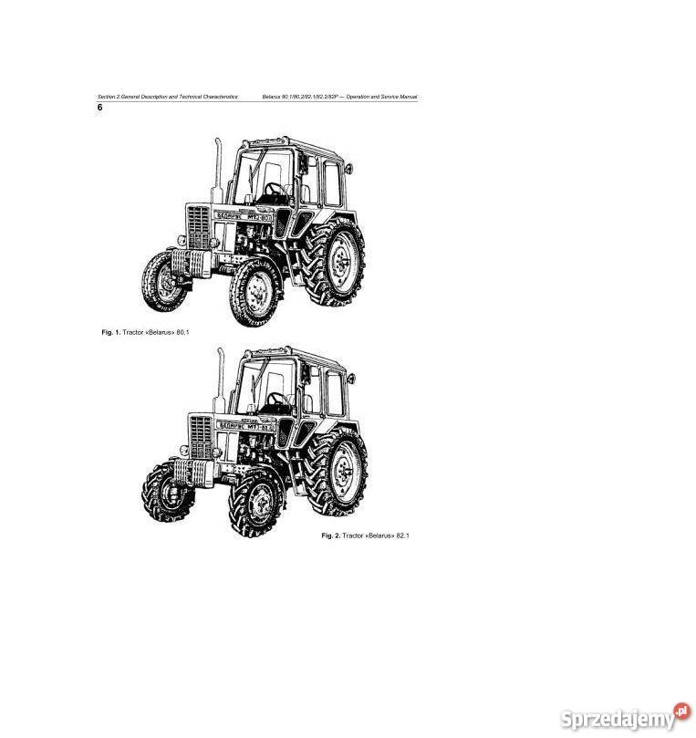 MTZ Belarus 801 802 821 822 82P instrukcja