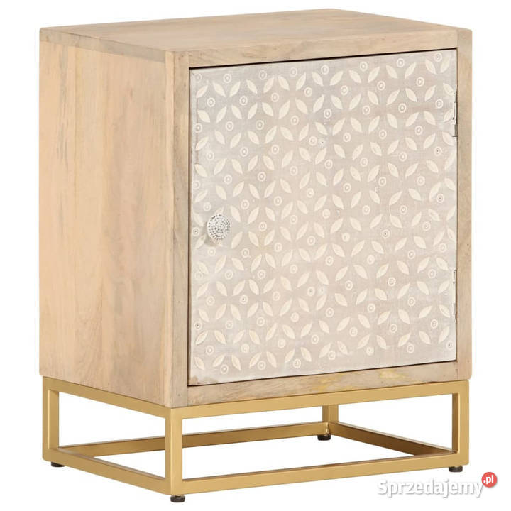Szafka nocna 40x30x50 lite drewno mango i żelazo Warszawa