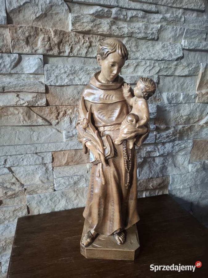 Rzeźba z drewna ŚwAntoni Patron Zagubionych i