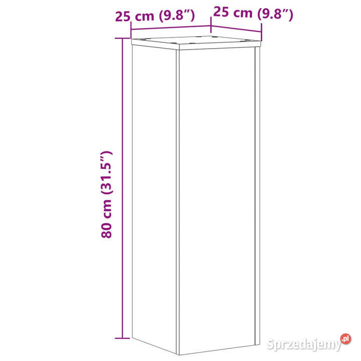 Stojaki na rośliny 2 białe 25x25x80 WM852942 Warszawa