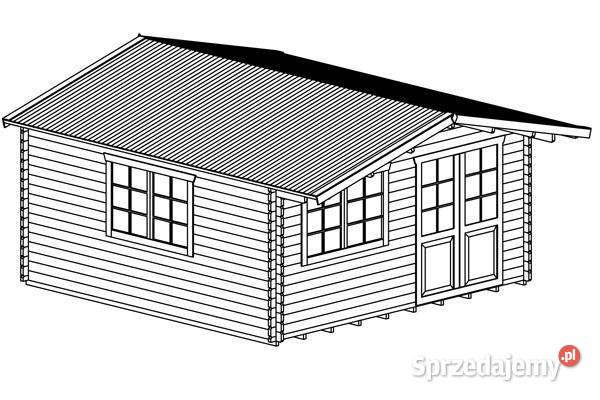 DOMEK Z BALI VENTA 5x5 ŚWIERK 44mm LETNISKOWY Dom i Ogród Parzymiechy