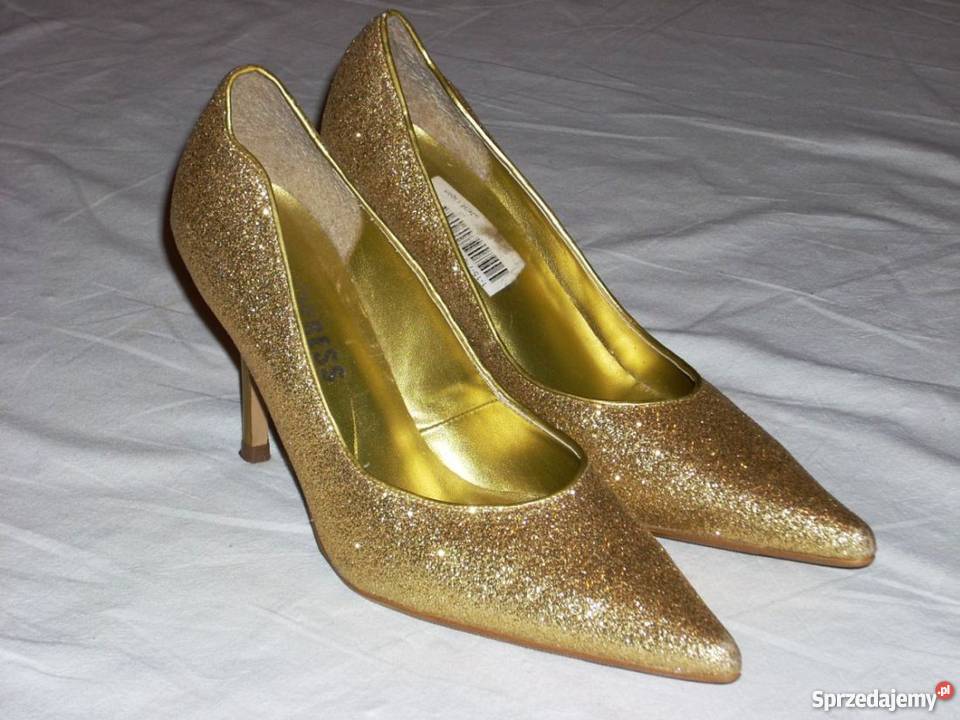 XPRESS złote szpilki wizytowe j nowe 36 365 Nowy Sącz