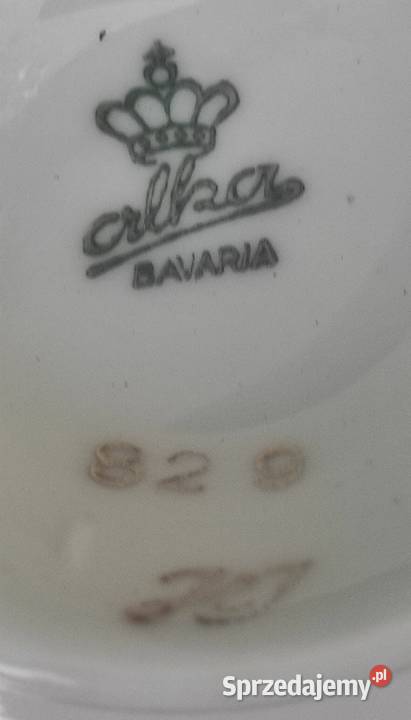 ALKA KUNST TRIO RÓŻANE Porcelana i szkło łódzkie