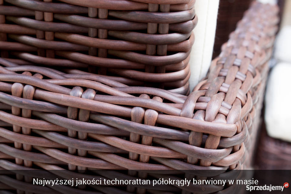 Zestaw obiadowy ogrodowy technorattan FESTA brąz Dom i Ogród Łaskarzew sprzedam