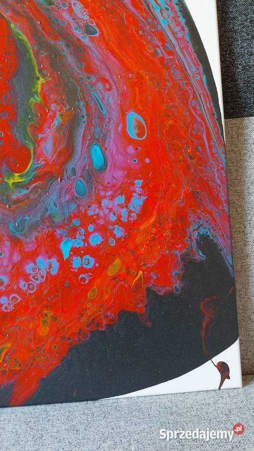 Abstrakcyjny obraz do salonu własnoręcznie Obrazki i obrazy Ciechanów
