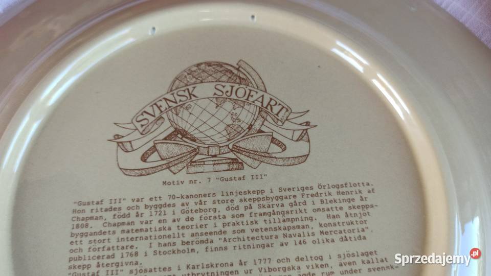 Patera ze statkiem Gustaw III
SVENSK SJFART Gdańsk