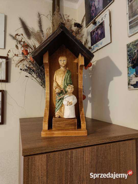 kapliczki figurki drewniane św Józef Franciszek śląskie Czarków