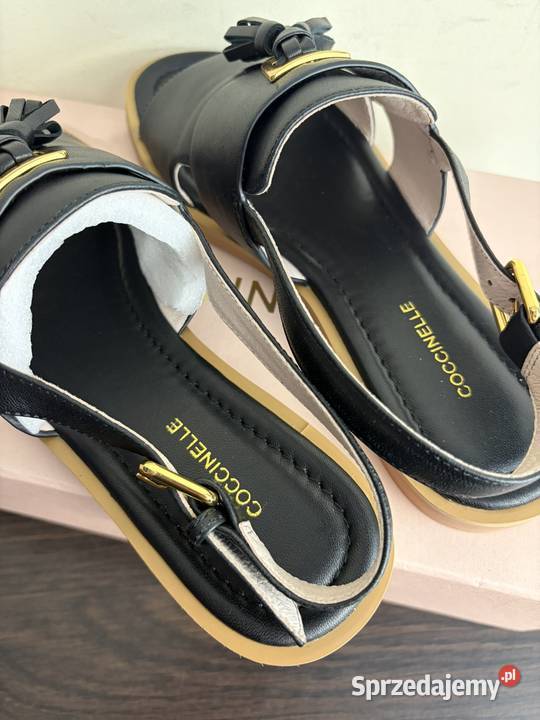 KlapkiSandały Coccinelle Black Beat Selleria skóra Warszawa