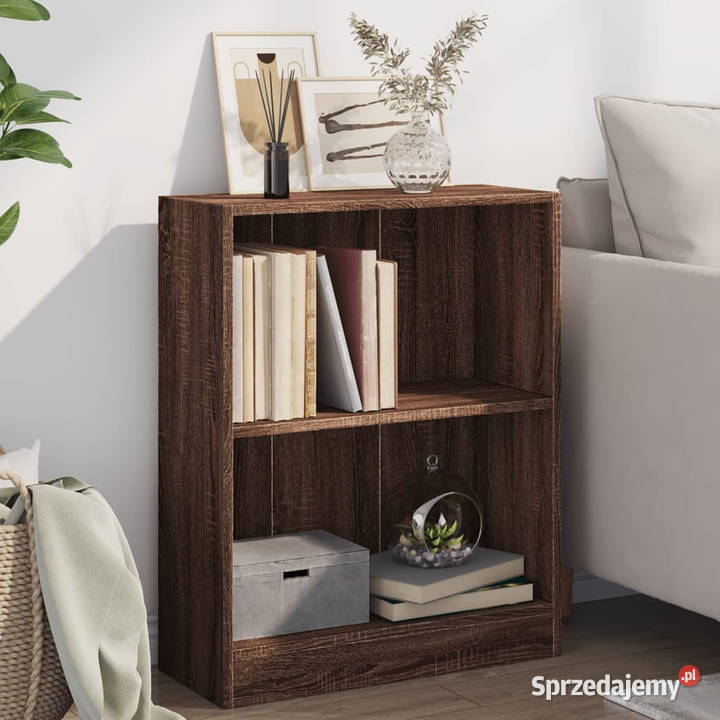Szafka na książki brązowy dąb 60x24x76 WM815086