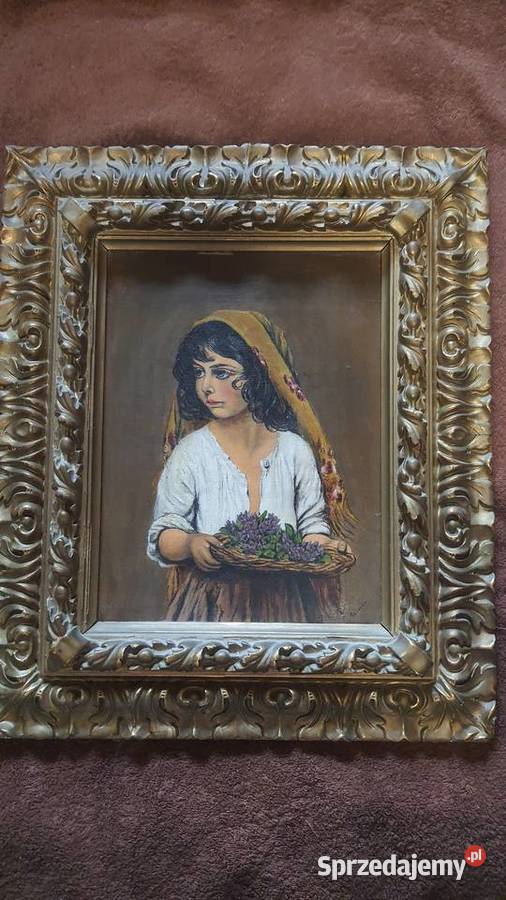 Portret dziewczynki obraz olejny mazowieckie Warszawa sprzedam