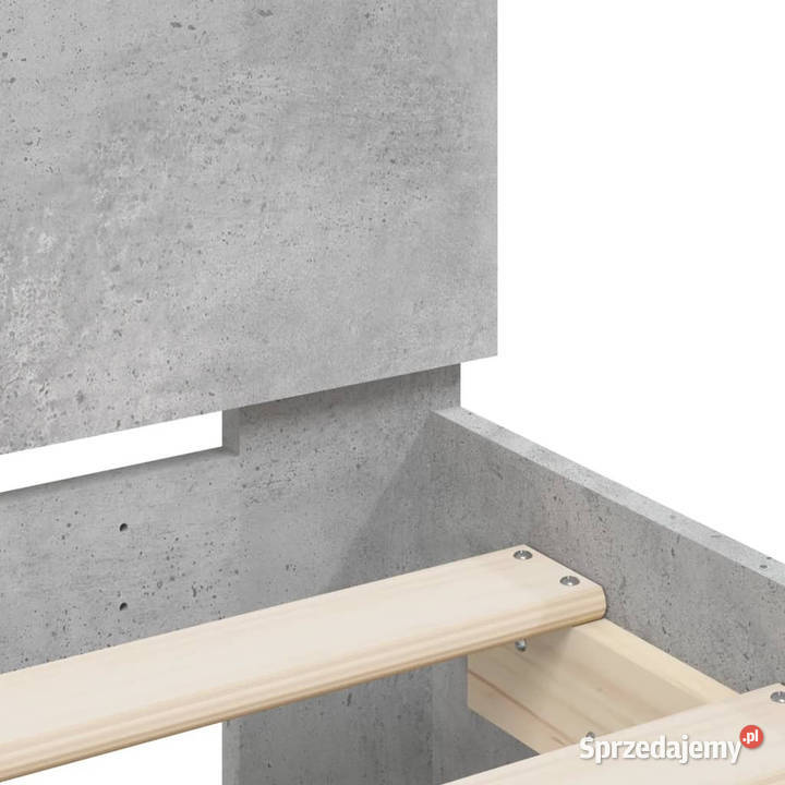 Rama łóżka z wezgłowiem szarość betonu 140x190 Warszawa