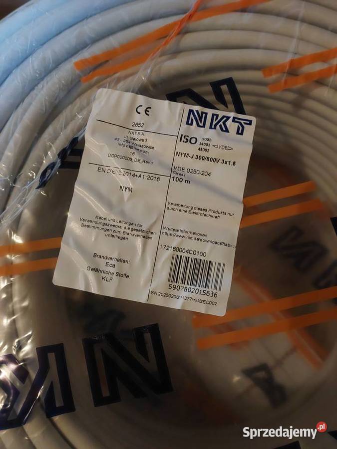 Przewody Kabel 3x15 i 3x25 500V 100m okrągły zachodniopomorskie Szczecin sprzedam