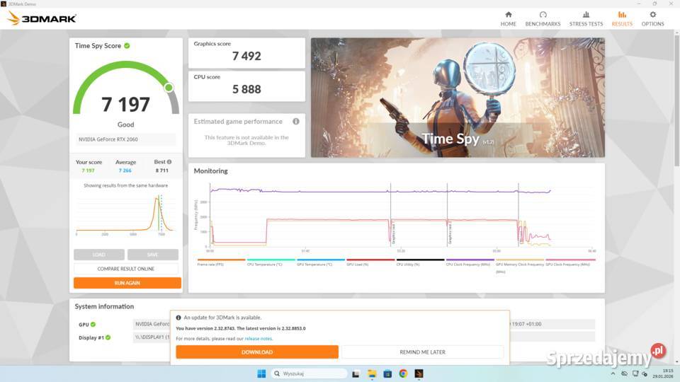 Komputer gamingowy RTX 2060 Ryzen 5 2600 16GB
