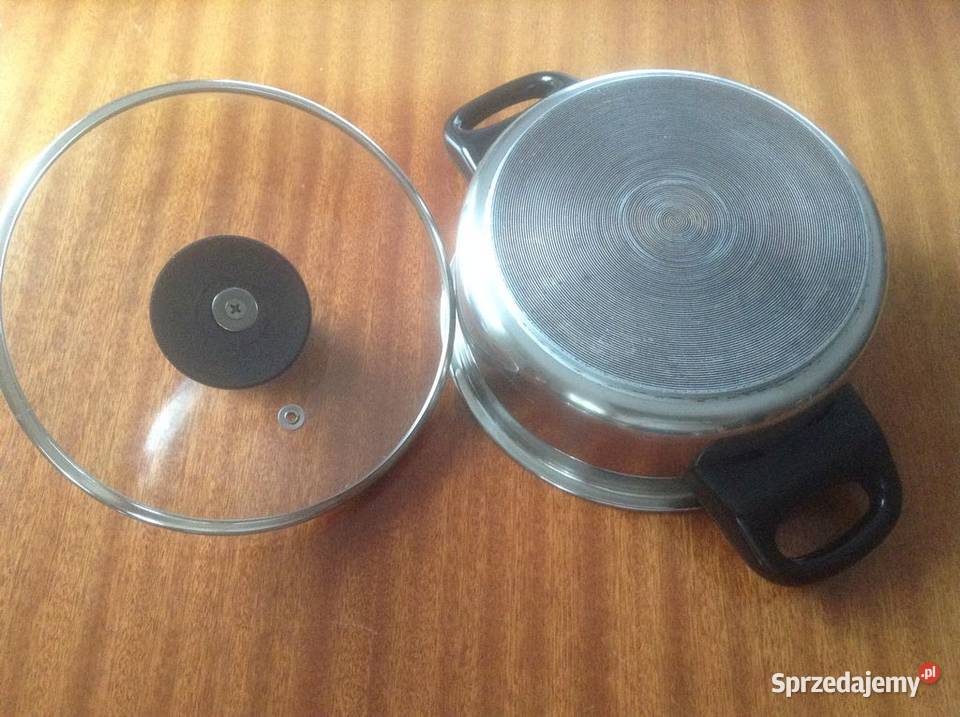Rondelek ze stali nierdzewnej szklana pokrywka Opole