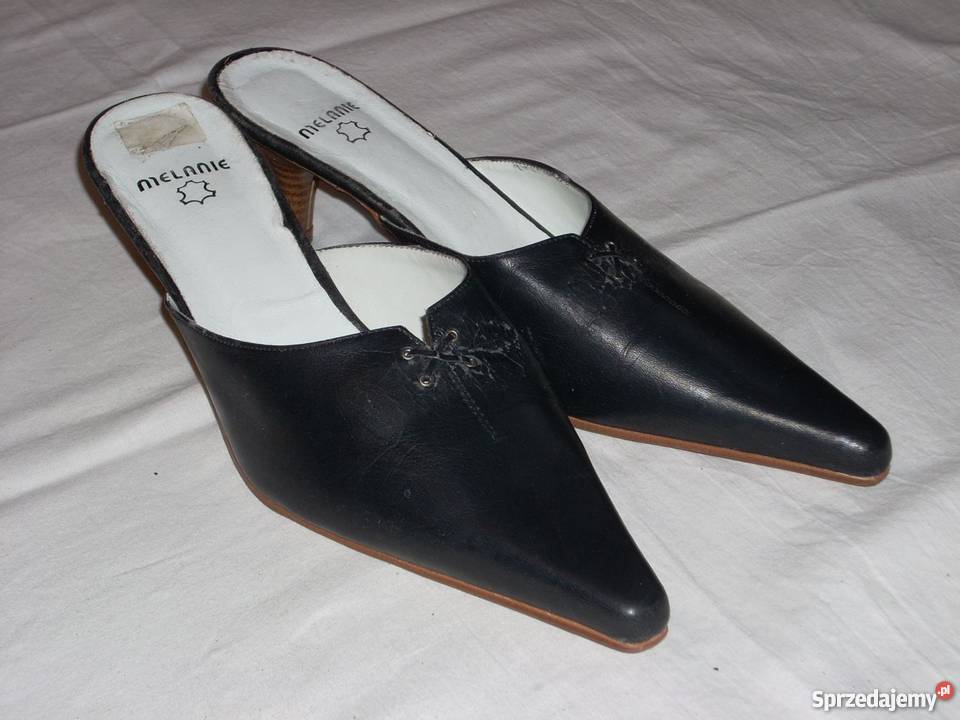 SKÓRZANE klapki buty J NOWE 385 39 Czółenka małopolskie Nowy Sącz