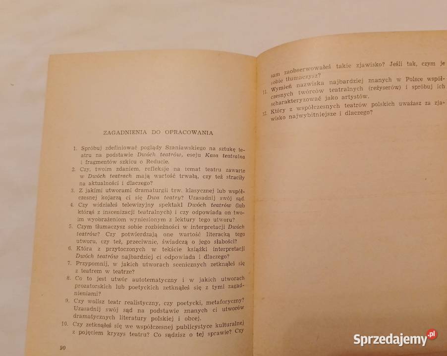 Opracowanie omówienie dramatu DWA TEATRY Jerzego Oborniki