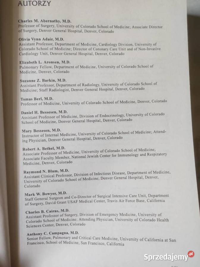 Sekrety intensywnej terapii Parsons Rok wydania 1993