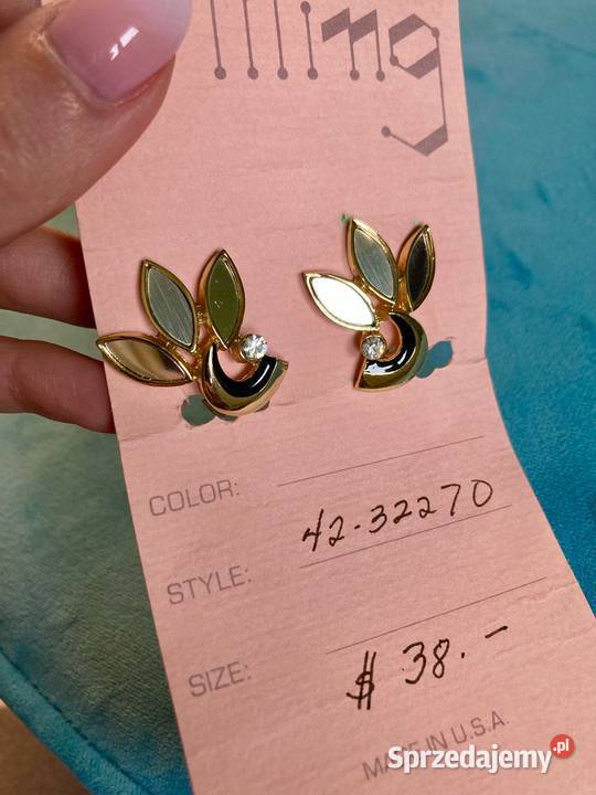 Nowy baśniowy komplet broszka drzewo klipsy