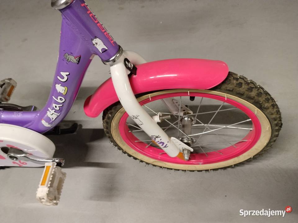 Rower dziecięcy fioletoworóżowy koła 16 kółka Warszawa