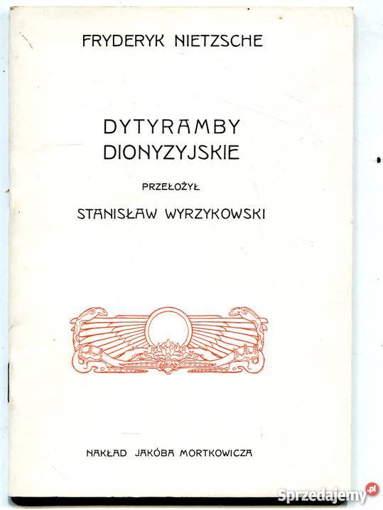 Dytyramby dionizyjskie Nietzsche zachodniopomorskie Szczecin