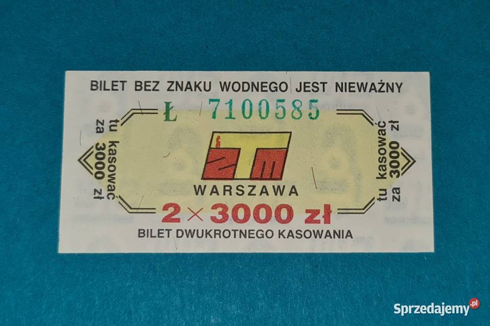 Bilety ZTM Wwa 2x3000 2 Starocia Antyki